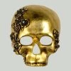 Carta Alta Skull Rose Gold Venetian Handmade Masquerade Mask