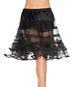 Music Legs Rock N Roll 1950's Retro Long Layered Tulle Petticoat