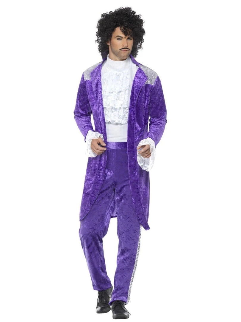 Smiffys 1980s Purple Musician Costume 3 Smiffys 1980s Purple Musician Costume