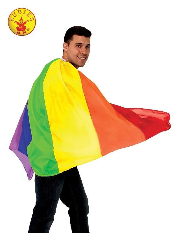 Rubie's Rainbow Striped Cape 3 Rubie's Rainbow Striped Cape