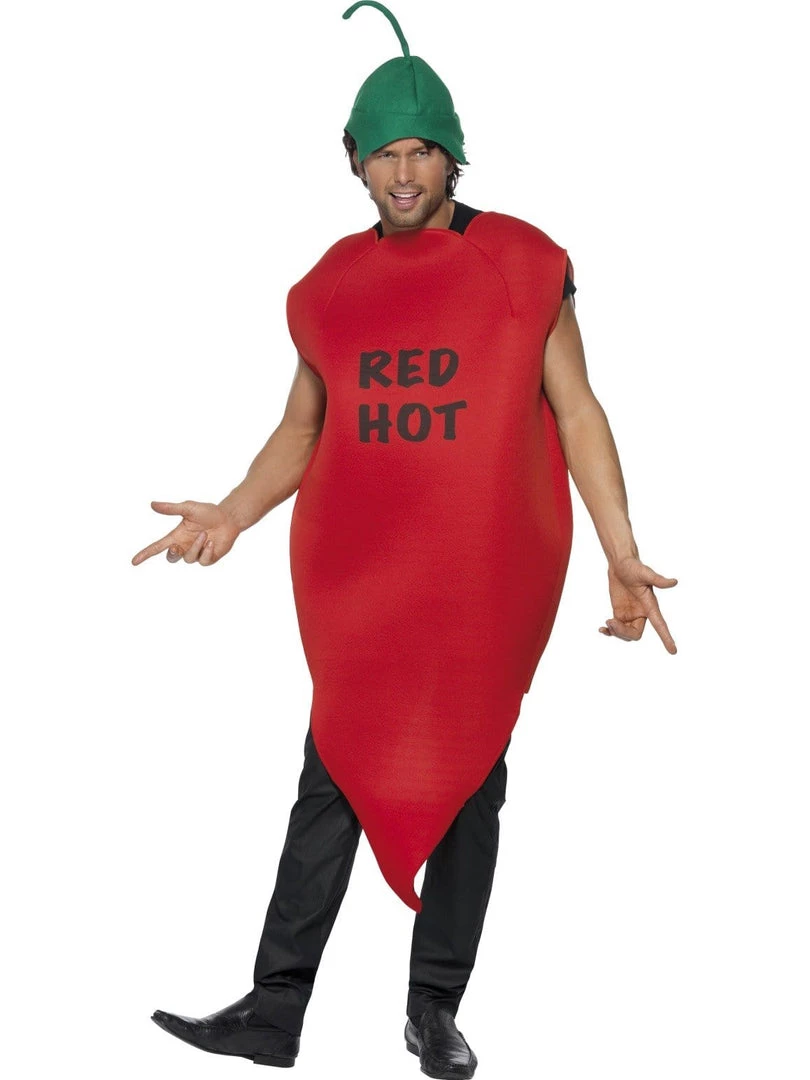 Smiffys Mens Chilli Red Hot Costume 3 Smiffys Mens Chilli Red Hot Costume