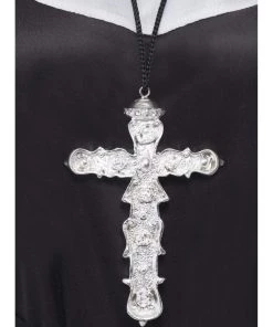 Smiffy's Buy Costumes Ornate Silver Cross Pendant