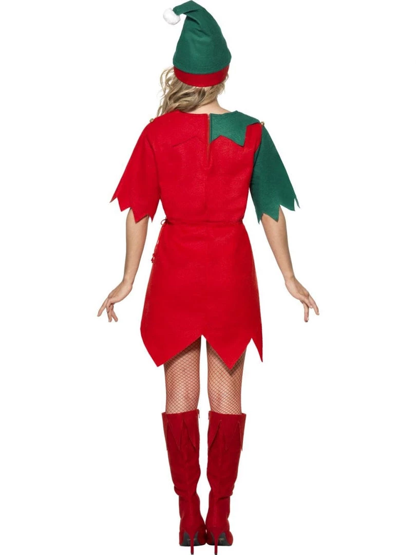 Smiffy's Elf Red And Green Adult Women's Christmas Costume 4 Smiffy's Elf Red And Green Adult Women's Christmas Costume