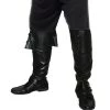 Smiffys Mens Pirate Black Vinyl Accessory Bootcovers For Adults