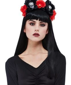 Smiffy's Buy Costumes Skull Roses Headband