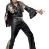 Smiffys Elvis Black & Gold Adult Men's Costume