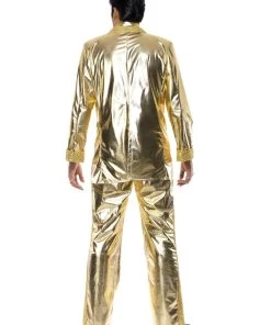 Smiffys Mens Elvis Gold Lamé Suit Adult Men's Costume 8 Smiffys Mens Elvis Gold Lamé Suit Adult Men's Costume