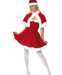 Smiffys Miss Santa Cape Christmas Adult Women's Costume