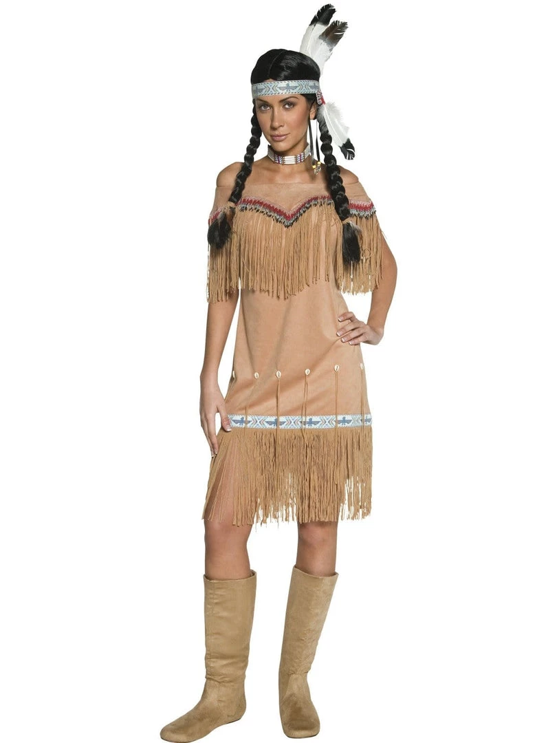 Smiffys Womens Deluxe Native American Inspired Lady Costume 3 Smiffys Womens Deluxe Native American Inspired Lady Costume