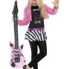Smiffys Glam Rockstar Girl's 80's Costume