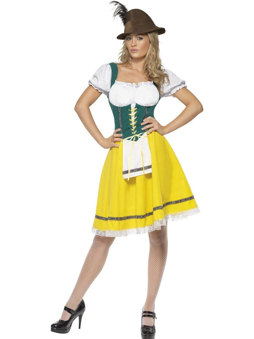 Smiffys Oktoberfest Costume Female Yellow And Green 3 Smiffys Oktoberfest Costume Female Yellow And Green
