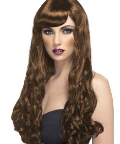 Smiffys Womens Desire Brown Adults Accessory Wig