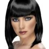 Smiffys Glam Long Bob Black Wig For Adults