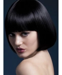 Smiffys Womens Mia Black Heat Resistant Accessory Wig
