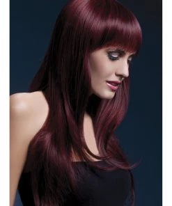 Smiffys Womens Sienna Black Cherry Heat Resistant Accessory Wig