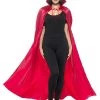 Smiffy's Buy Costumes Red Satin Devil Cape 1 Smiffy's Buy Costumes Red Satin Devil Cape