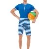 Smiffys 1920's Bathing Suit Male Costume Mens 1 Smiffys 1920's Bathing Suit Male Costume Mens