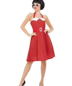 Smiffys Womens Red 1950's Rockabilly Women Costume Dress