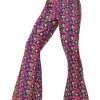 Smiffy's Psychedelic CND 60s 70s Peace Sign Hippie Mens Flares
