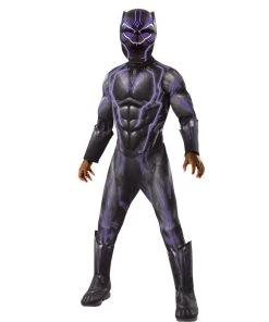 Rubies Black Panther Super Deluxe Battle Costume For Children