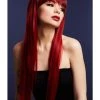 Smiffys Womens Jessica Ruby Red Blend Heat Resistant Accessory Wig