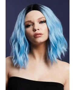 Smiffys Womens Cara Baby Blue Blend Heat Resistant Accessory Wig