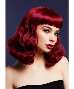 Smiffys Bettie Plum Heat Resistant Accessory Wig Womens