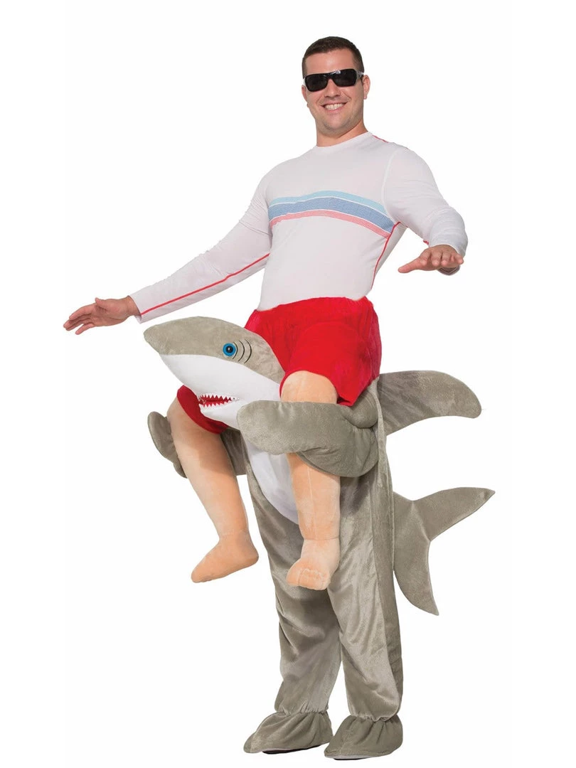Rubies Mens Shark Piggy Back Adult Novelty Costume 3 Rubies Mens Shark Piggy Back Adult Novelty Costume