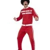 Smiffys 80s Tracksuit Scouser Red & White 1 Smiffys 80s Tracksuit Scouser Red & White