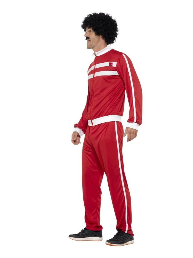 Smiffys 80s Tracksuit Scouser Red & White 4 Smiffys 80s Tracksuit Scouser Red & White