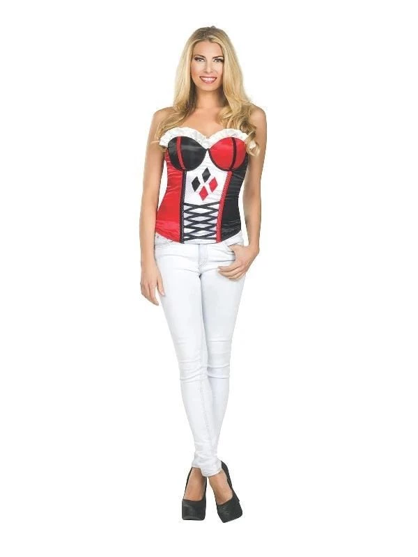 Rubies Womens Harley Quinn Corset For Women 3 Rubies Womens Harley Quinn Corset For Women