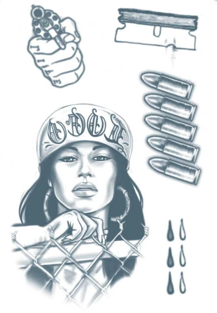 Tinsley Transfers Womens Prison Fake Temporary Tattoos 18 Pice Costume Kit 3 Tinsley Transfers Womens Prison Fake Temporary Tattoos 18 Pice Costume Kit