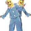 Smiffy's Womens Bananas In Pyjamas Adult Mens Licensed Costume