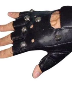 Carnival Products Womens Biker Black Finger-less Costume Gloves