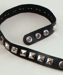Carnival Products Punk Black Vinyl Studded Choker 80's Fancy Dress