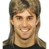 Smiffy's Mens Mullet Brown With Blonde Highlights Wig