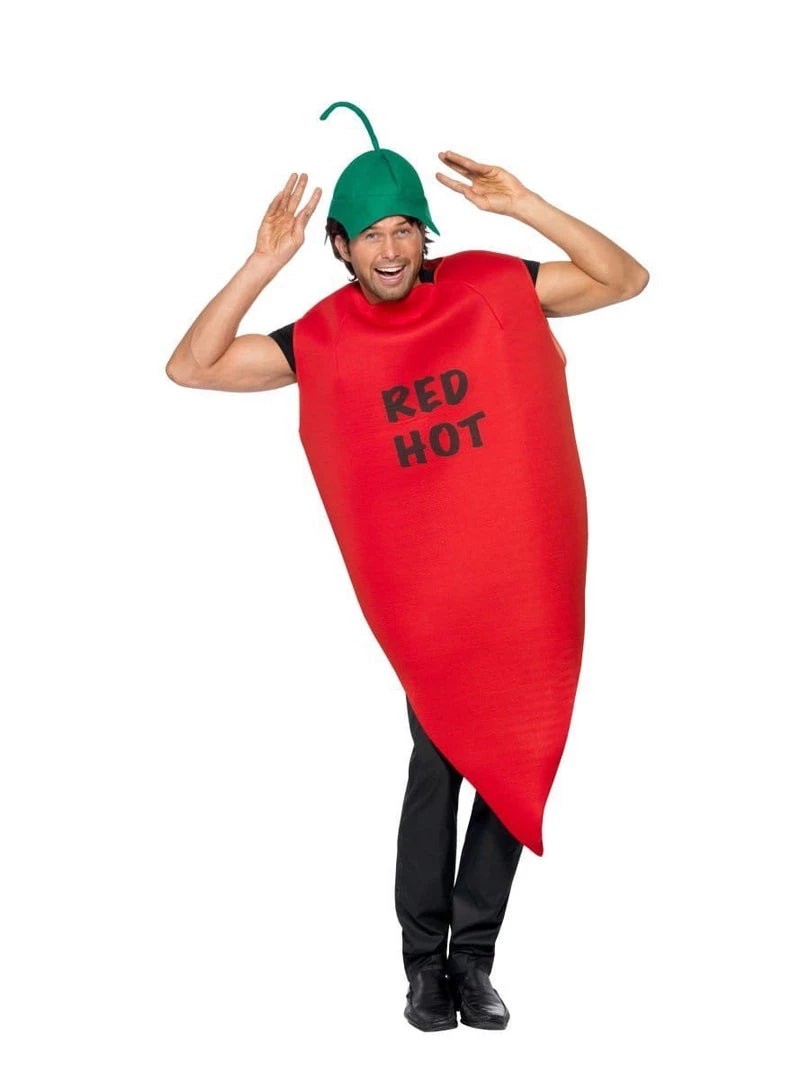 Smiffys Mens Chilli Red Hot Costume 6 Smiffys Mens Chilli Red Hot Costume