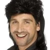 Smiffy's Mens Mullet Classic 80s Black Wig 1 Smiffy's Mens Mullet Classic 80s Black Wig