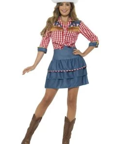 Smiffy's Country And Western Rodeo Doll Cowgirl Adult Costume Womens