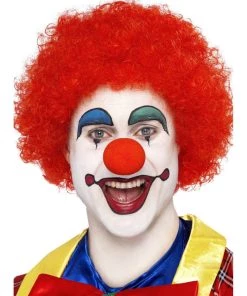 Smiffy's Clown Crazy Red Curly Wig Womens