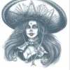 Tinsley Transfers Bandita Day Of The Dead Temporary Tattoo