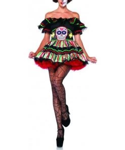 Leg Avenue Womens Day Of The Dead Doll Mexican Sugar Skull Halloween Costume 7 Leg Avenue Womens Day Of The Dead Doll Mexican Sugar Skull Halloween Costume