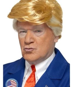 Smiffy's Donald Trump Costume Wig Fancy Dress Side Flick Hair Mens