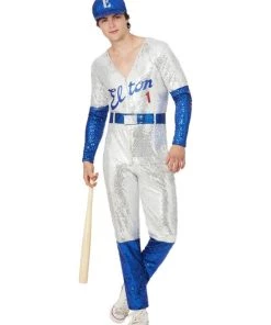 Smiffy's Mens Elton John Deluxe Sequin Baseball Costume