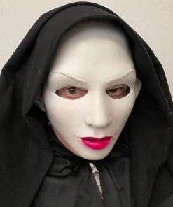 Zagone Evil Nun Latex Face Mask UV Glow