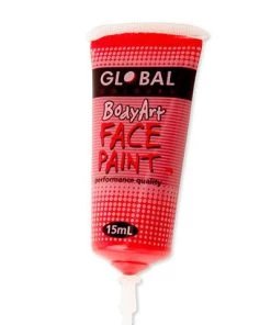 Global Colours Brilliant Red Body And Face Paint