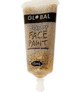 Global Colours Gold Glitter Body And Face Paint Buy Costumes