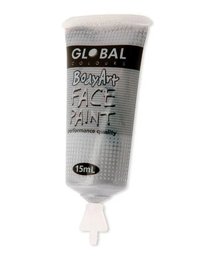 Global Colours Silver Metallic Body And Face Paint 5 Global Colours Silver Metallic Body And Face Paint