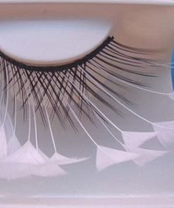 Carnival Products Feather White False Eyelashes