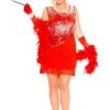 Music Legs Fearless Flapper Gatsby Flapper Red Plus Size Womens Costume